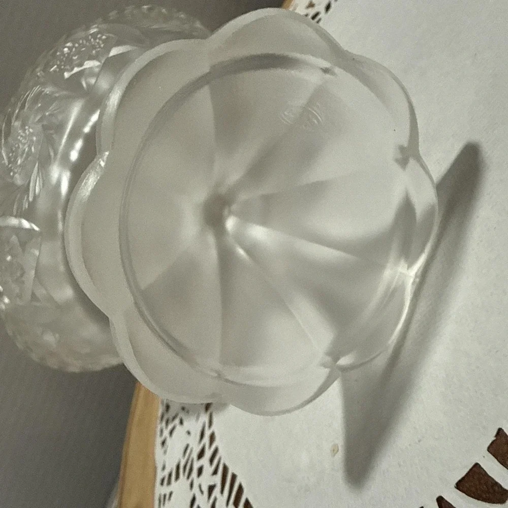 Vintage Fenton Satin Glass Pinwheel Compote Candy Dish Oval Footed Frosted Bowl